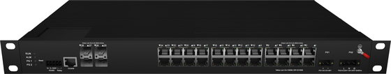 سلسلة 75 2XSFP 24G محولات Ethernet الصناعية على الرف مرتفع 24 منفذ POE