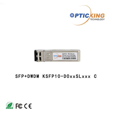 DWDM 80KM دوبلكس LC 10G SFP + وحدة الإرسال والاستقبال DDM الضوئية